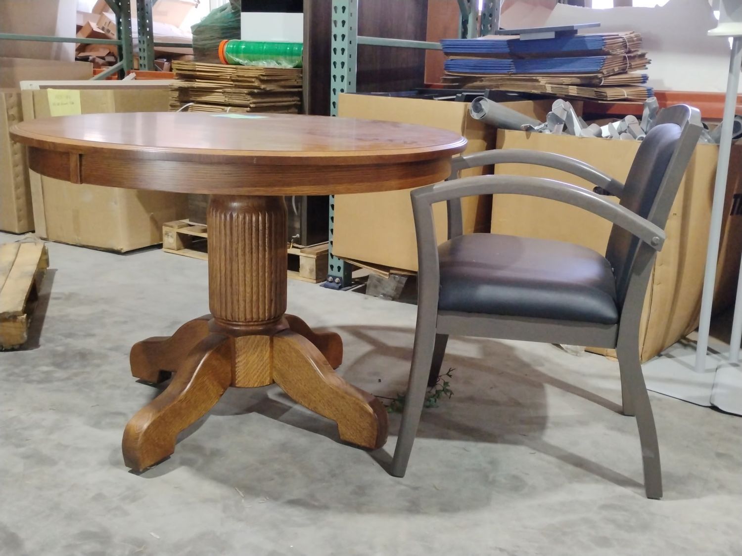 Clearance! Round Oak Wood Table
