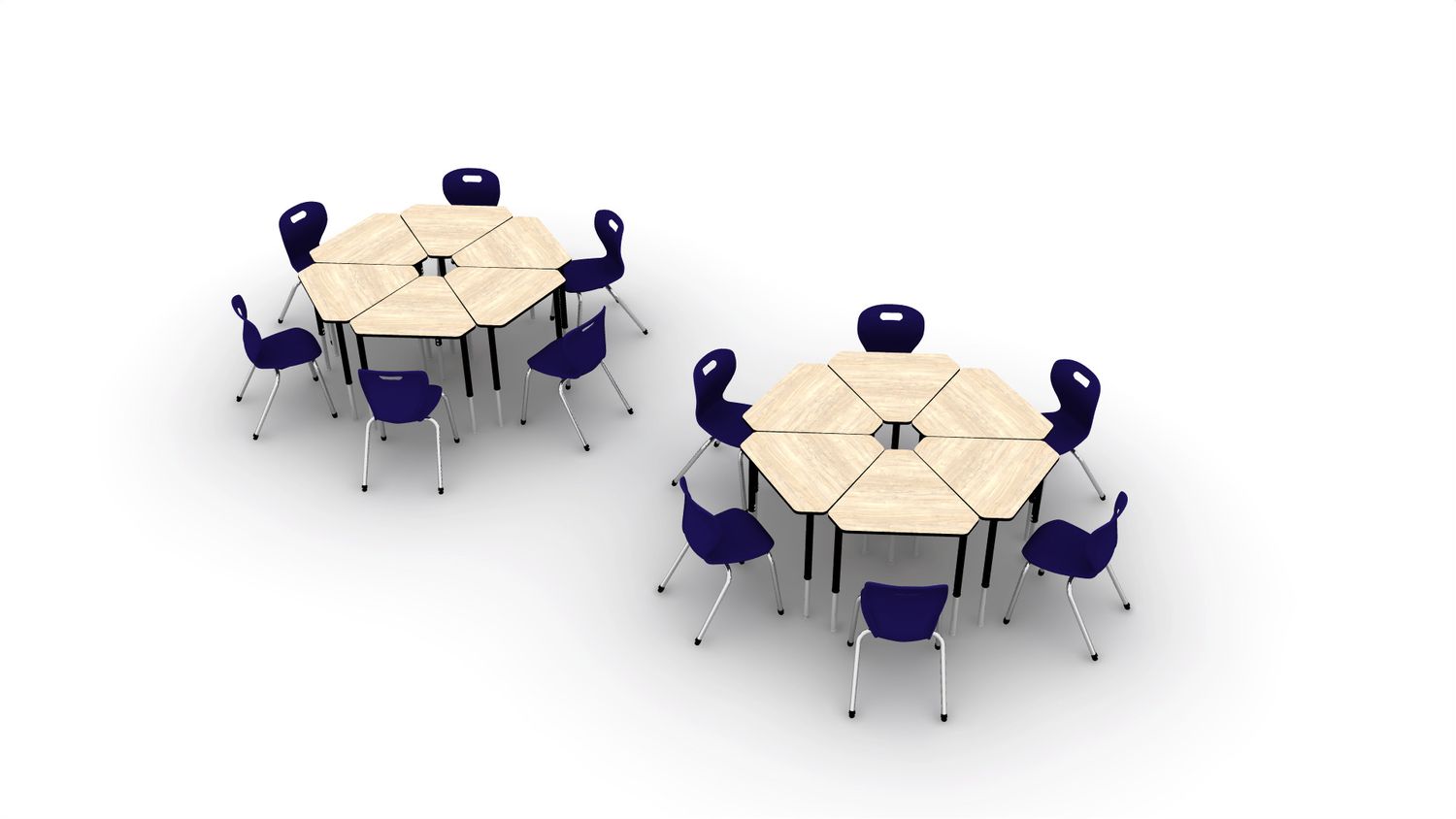 12 Student Bundle, Trill Jr. Desks With Chairs