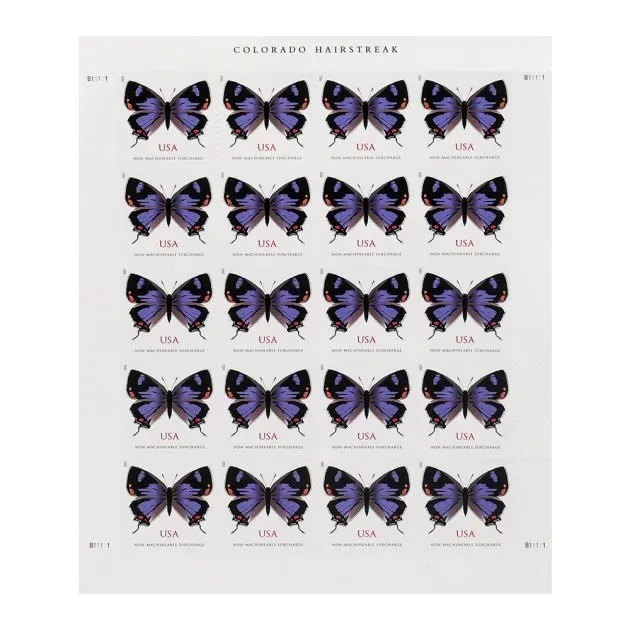 100 - 2021 Colorado Hairstreak 2 Ounce Stamps ( 5 Sheets of 20 )
