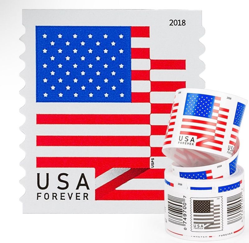 2018 Forever Stamps US Flag First Class Postage Stamps Coil of 100 PCS/Roll