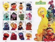 80 - 2019 Sesame Street Forever Stamps ( 5 Sheets of 16 Stamps )