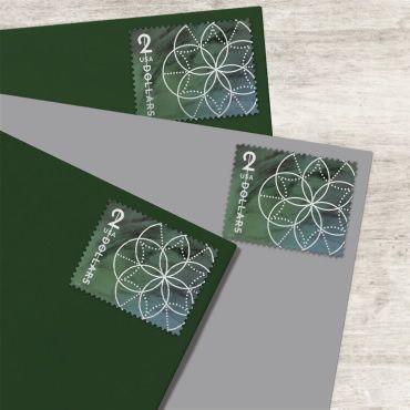 $2 Floral Geometry Stamps - Sheets of 4