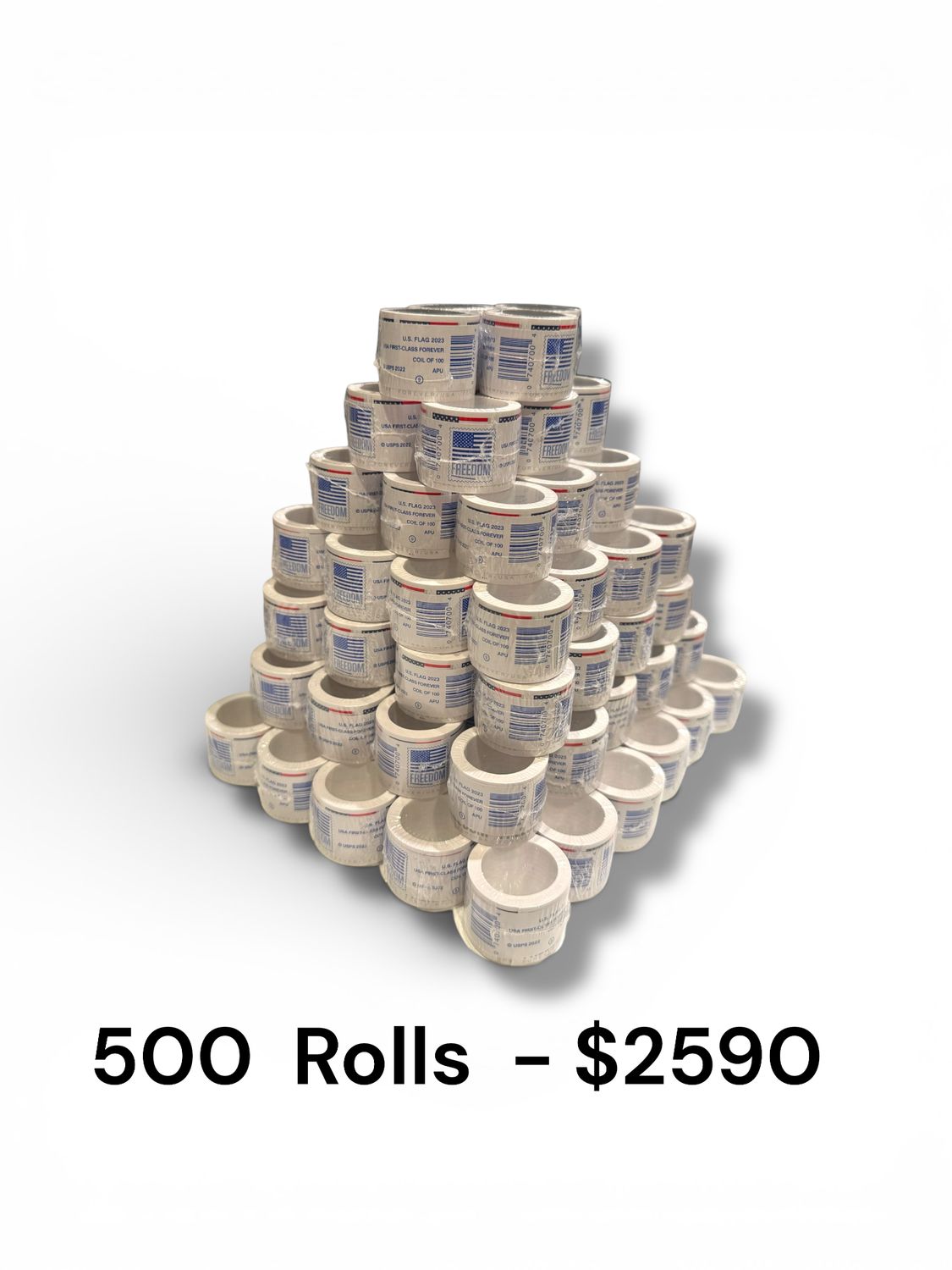 ( 500 )  2024 Forever Stamps US Flag First Class Postage Stamps Coil of 100 PCS/Roll