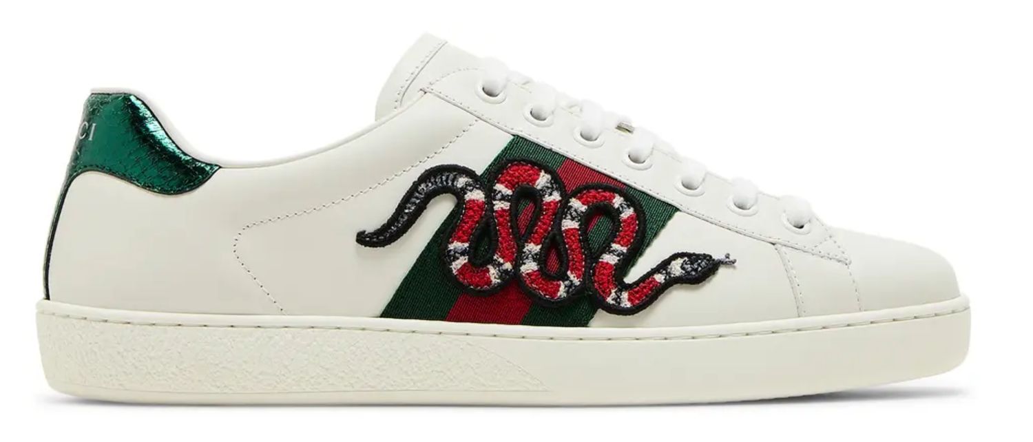 Gucci Ace Embroidered &#39;Snake&#39;