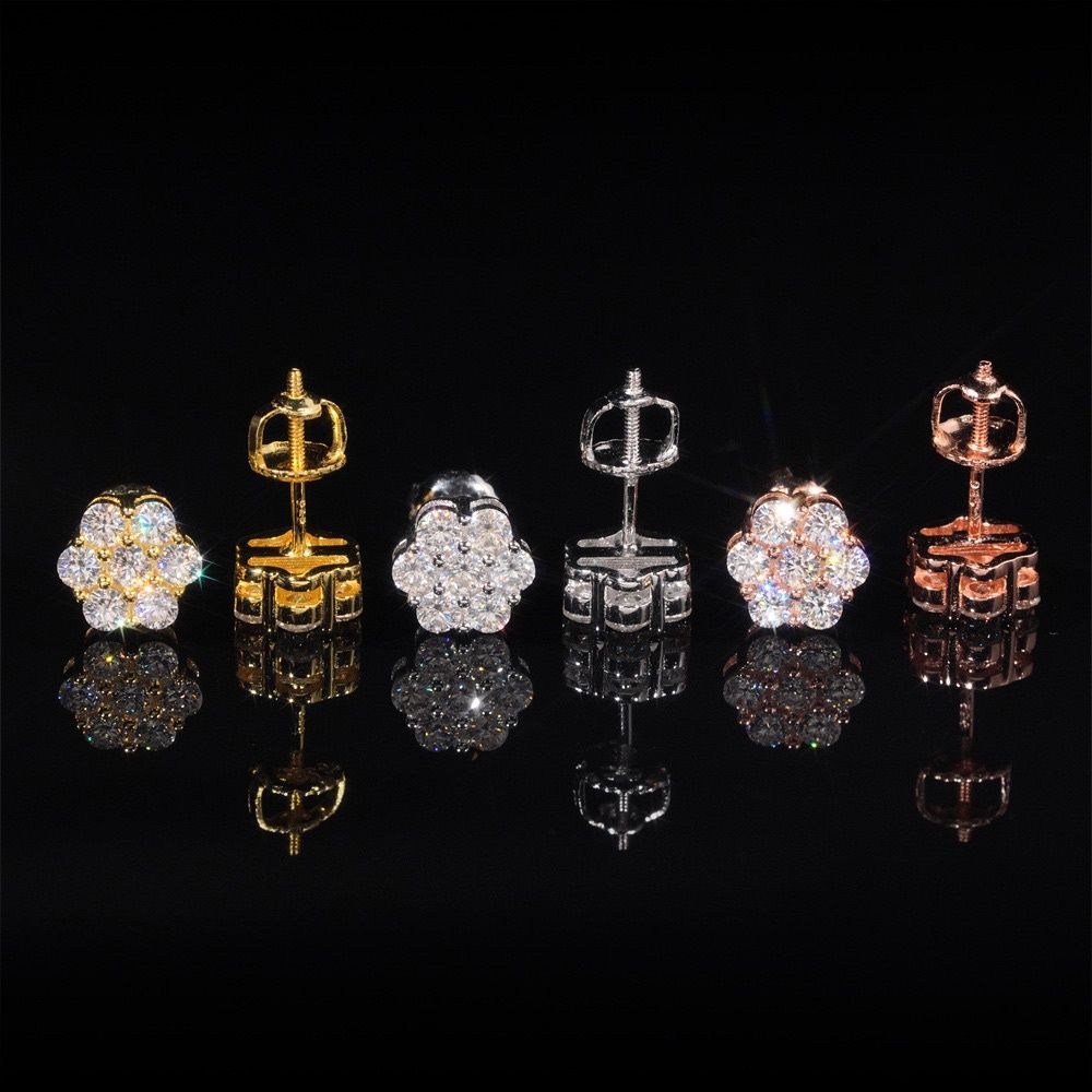 8mm Cluster Earrings, Colour: Rose, Size: 8mm