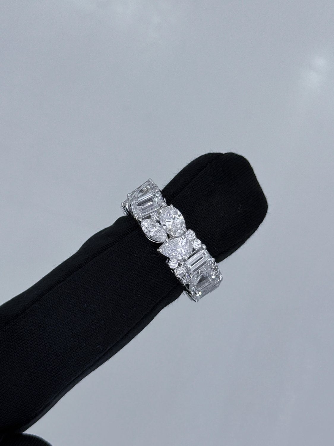 14k White Gold Multi Diamond Ring Cluster