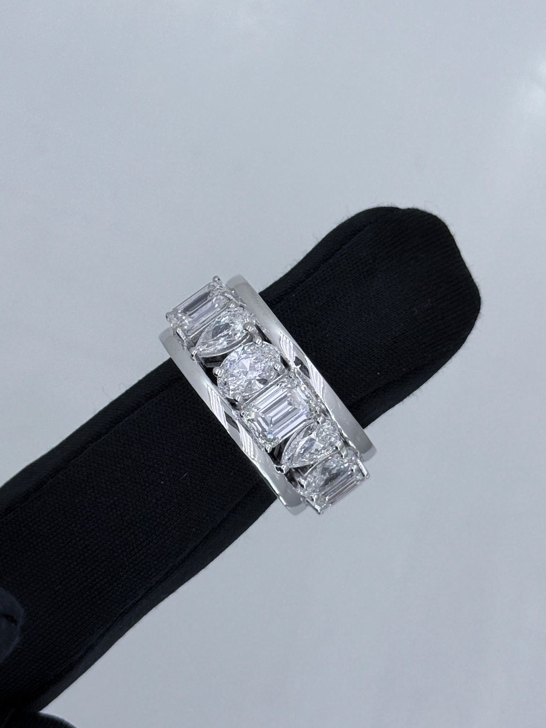 14k White Gold Multi Paved Diamond Ring