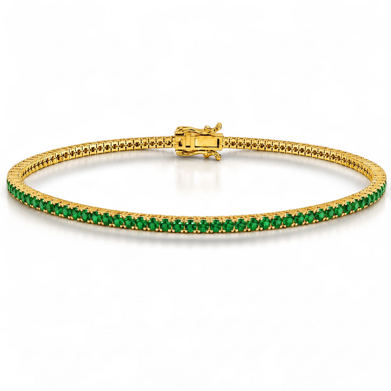 14k Gold Emerald Bracelet