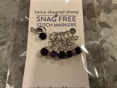 Stitch Markers Med Amethyst