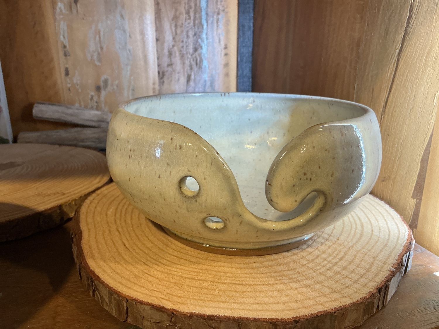 Pottery Yarn Bowl White Wash
