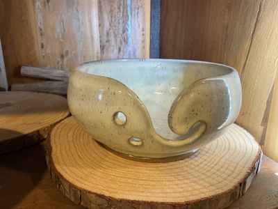 Pottery Yarn Bowl White Wash