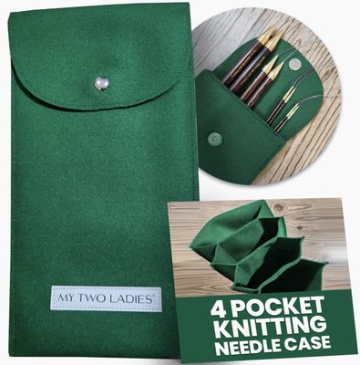 4 Pocket Needle Case - Emerald