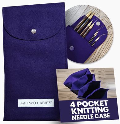 4 Pocket Needle Case - Blue