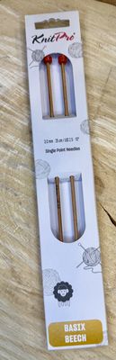 Basix Beech - 10 in. Single Point Needles US 2.5
