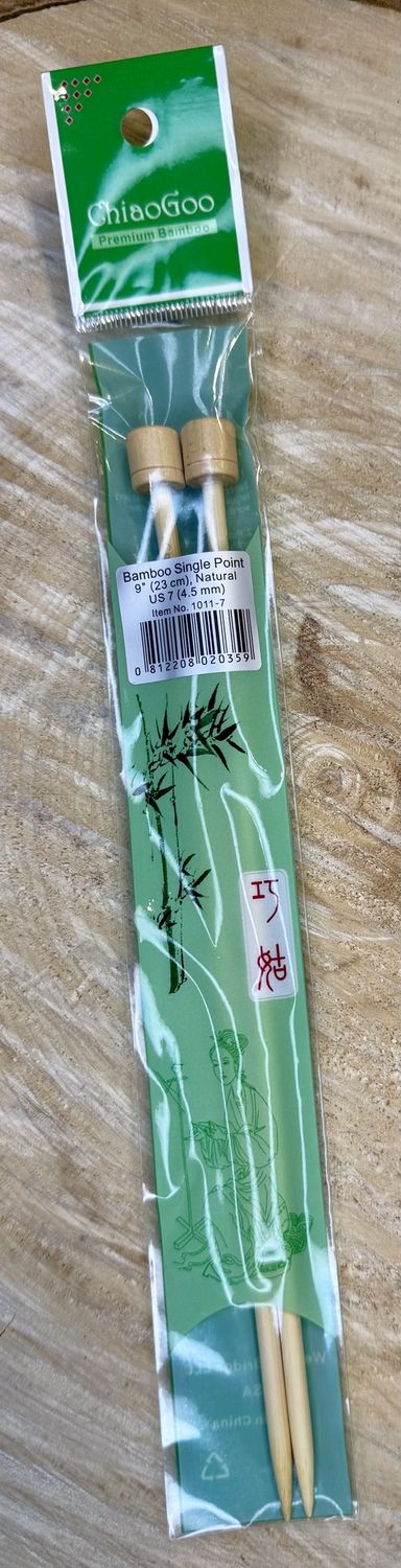 Natural Bamboo - 9" Single Point - 7 US (4.5mm)