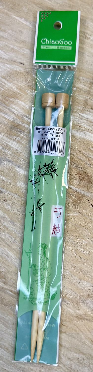 Natural Bamboo - 9" Single Point - 9 US (5.5mm)