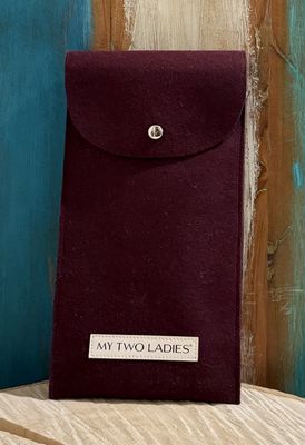 4 Pocket Needle Case - Burgundy