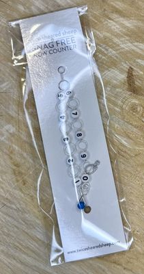 Row Counter Chain Large Circle Turquoise