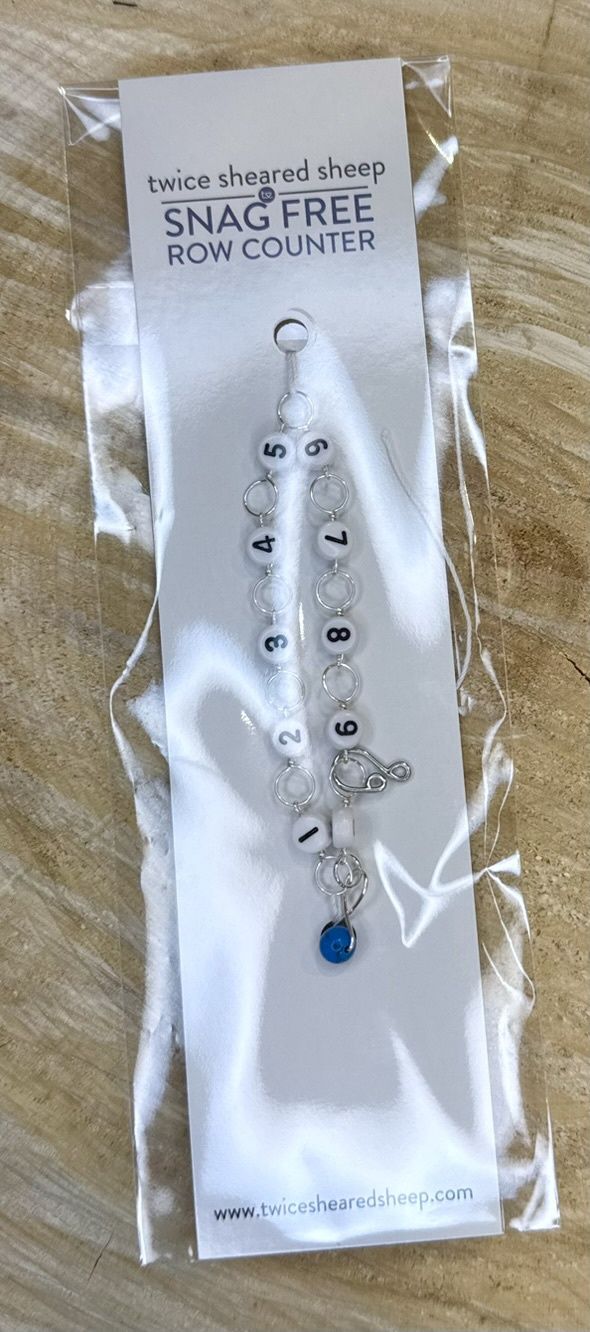 Row Counter Chain Medium Circle Turquoise