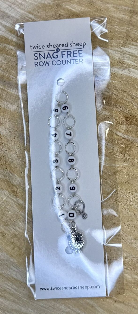 Row Counter Chain Large Circle Sheep