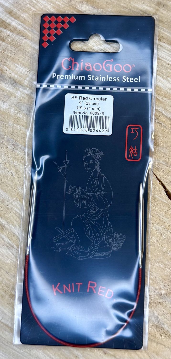 SS Red Circular 9" - US 6 (4mm)