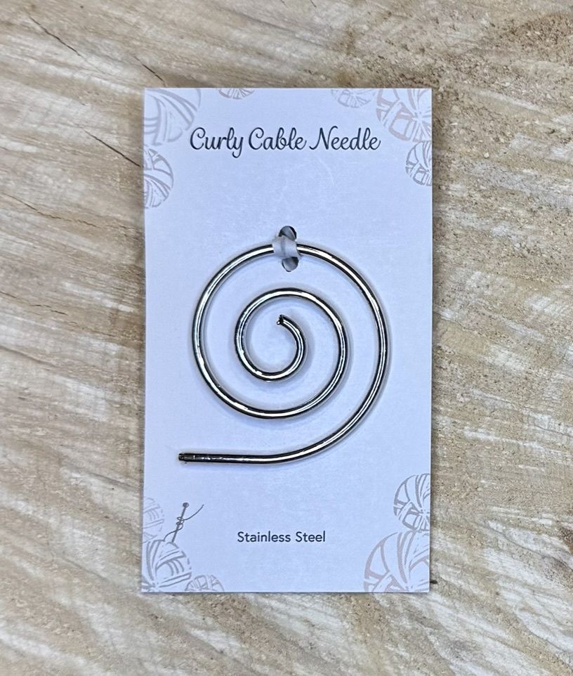 Curly Cable Needles Silver