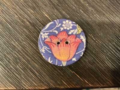 Vintage Florals Ceramic Tulip Buttons