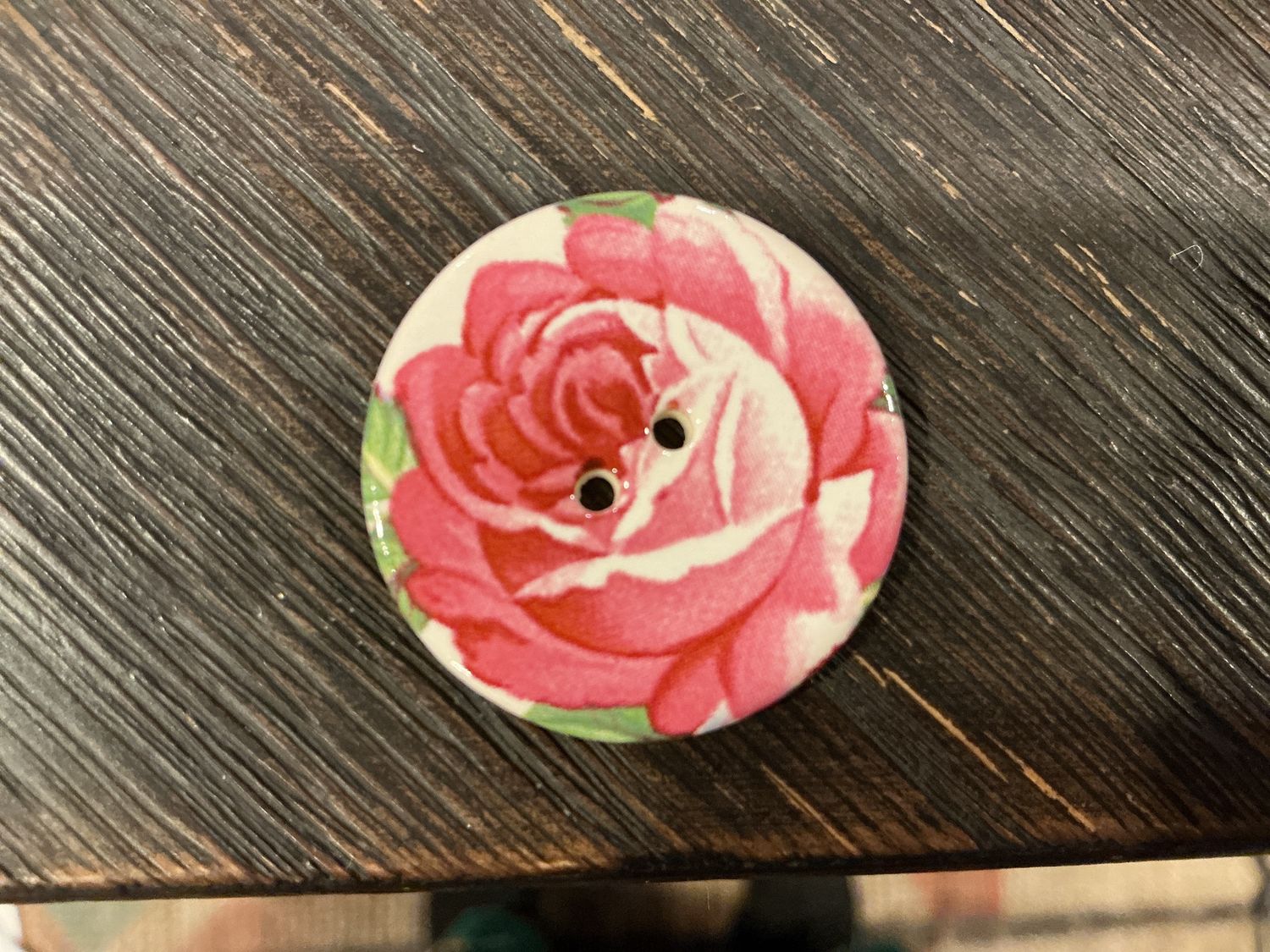 Vintage Florals Ceramic English Rose Buttons
