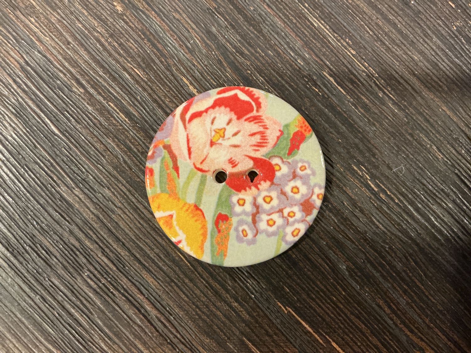 Vintage Florals Ceramic Spring Garden Buttons