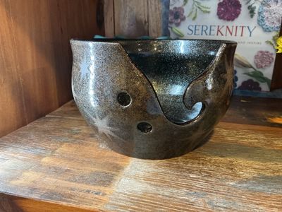 Pottery Yarn Bowl Dark Stars