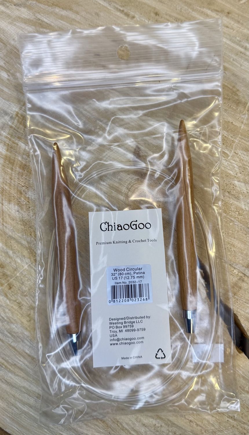 Bamboo Circular 32” US 17