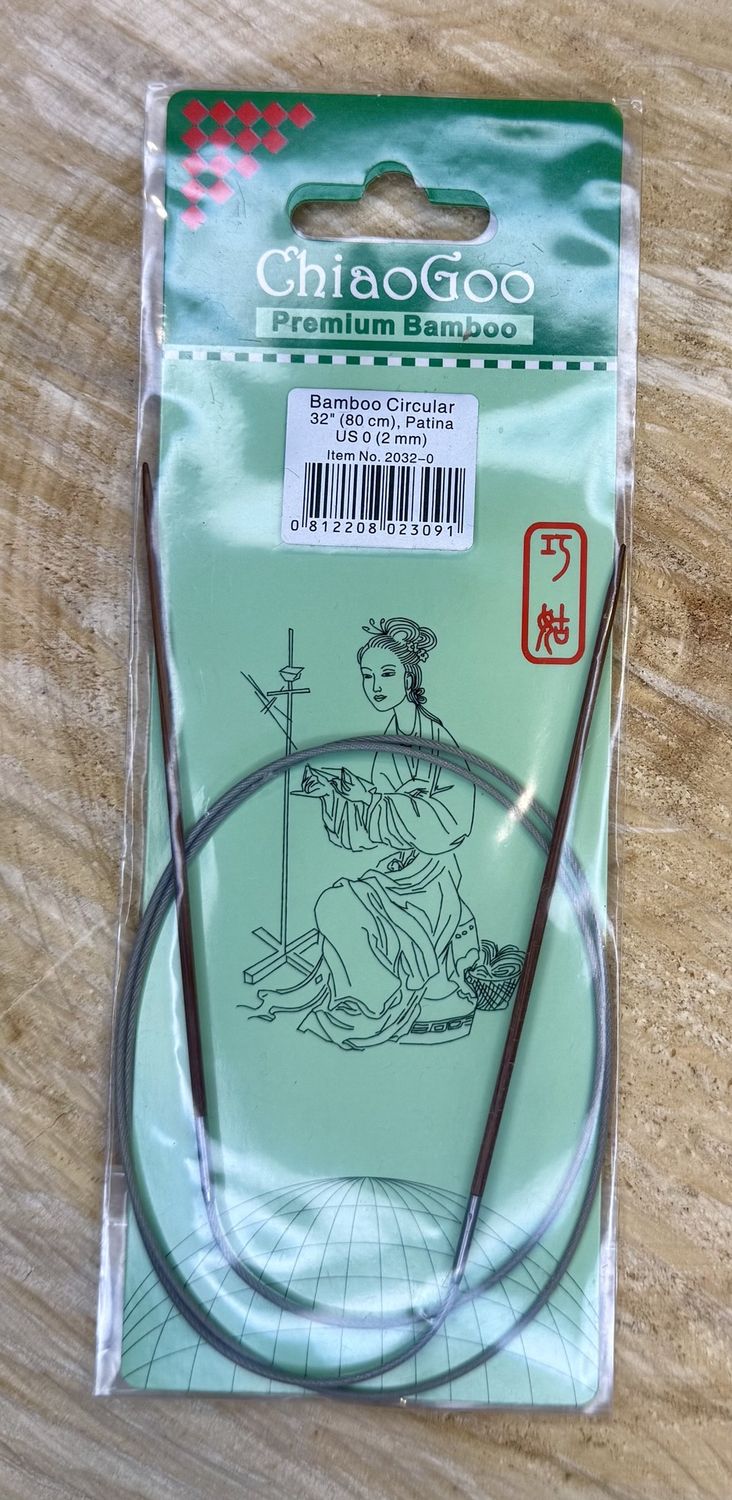 Bamboo Circular 32” US 0