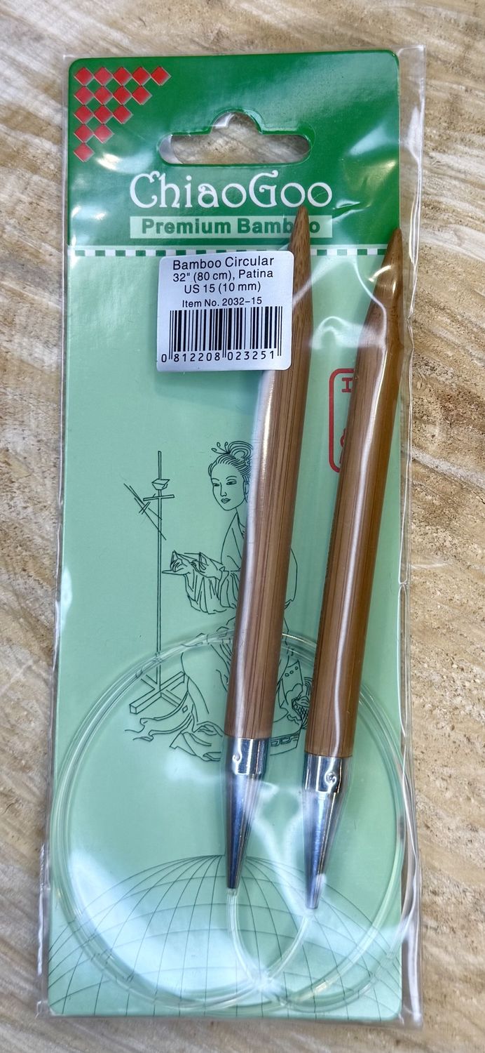 Bamboo Circular 32” US 15