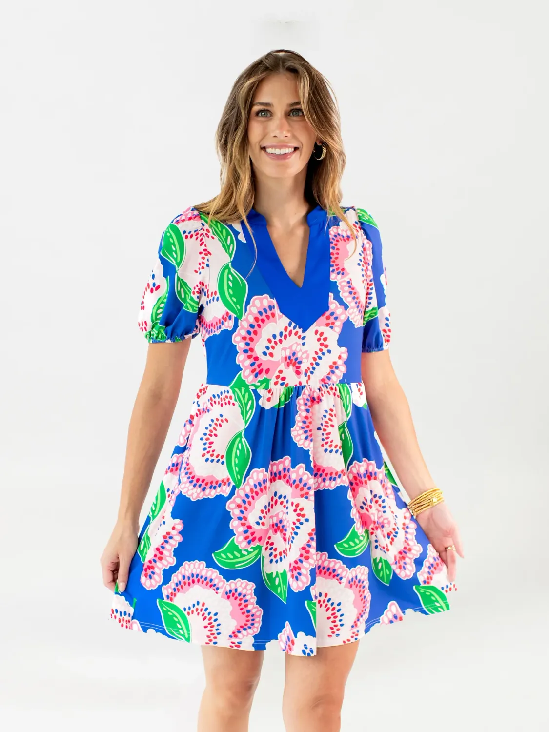 Mary Square Petal Tango Blue Catalina Dress