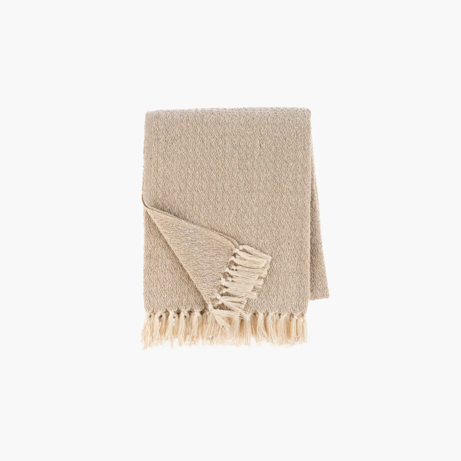 GANZ Marbled Tan Woven Throw