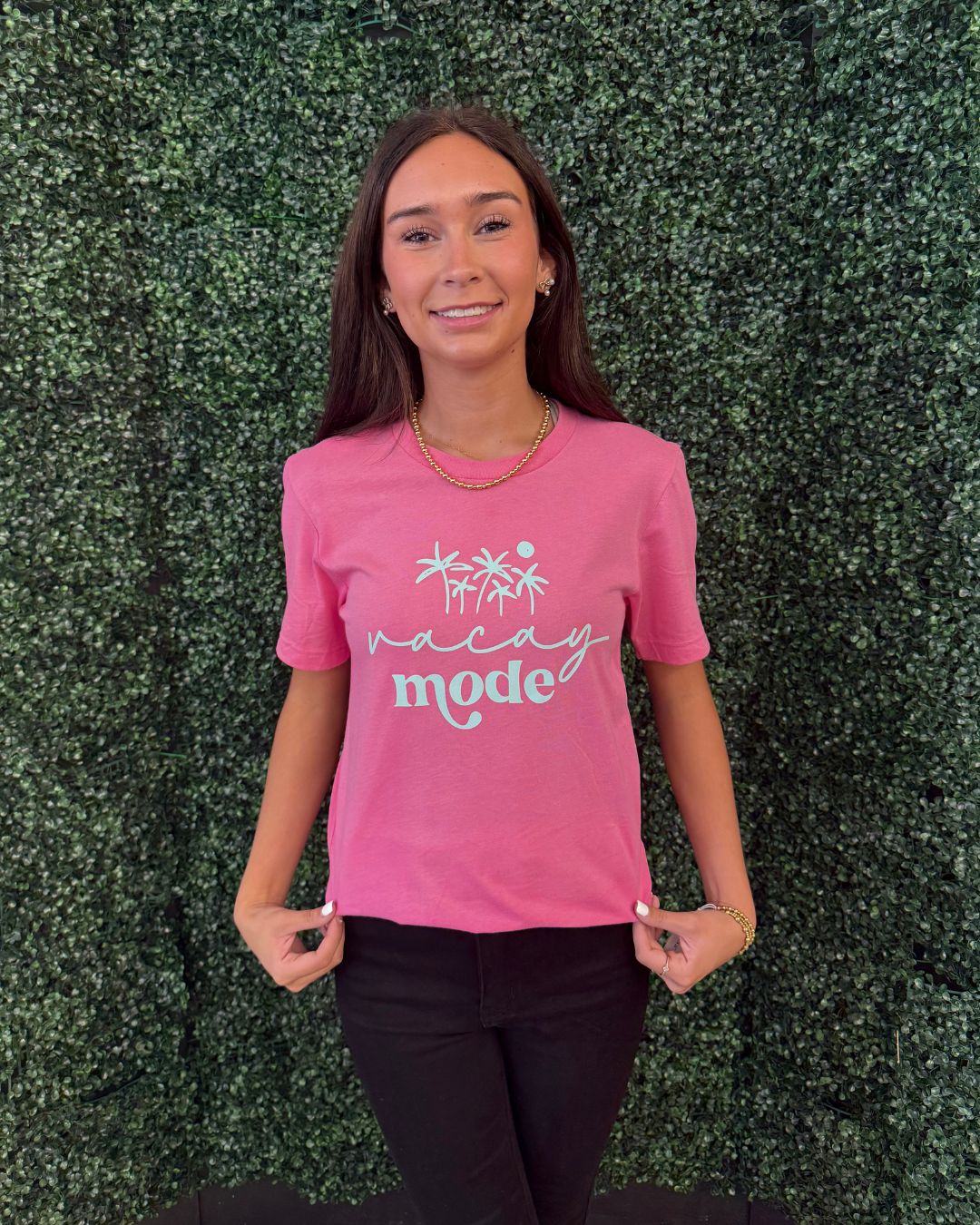 Viv &amp; Lou Tshirt Vacay Mode Pink