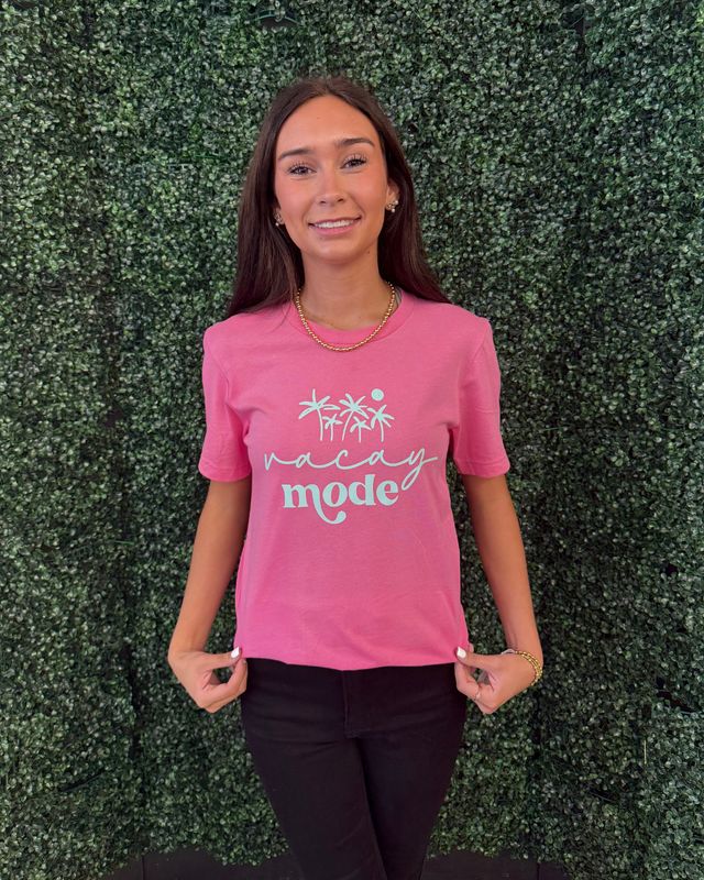 Viv &amp; Lou Tshirt Vacay Mode Pink