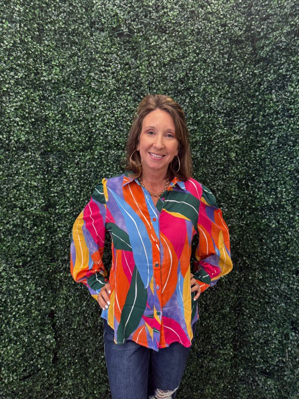 Multicolor Long Sleeved Blouse