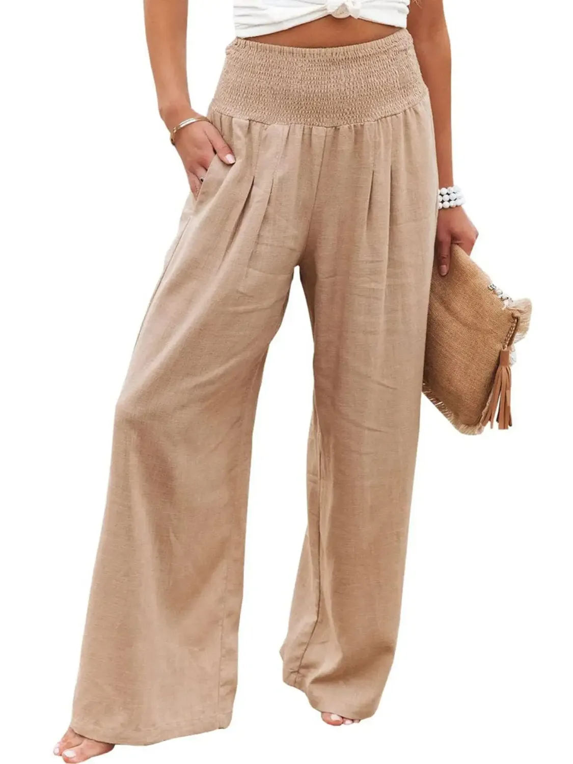 Cotton Mid Rise Pants