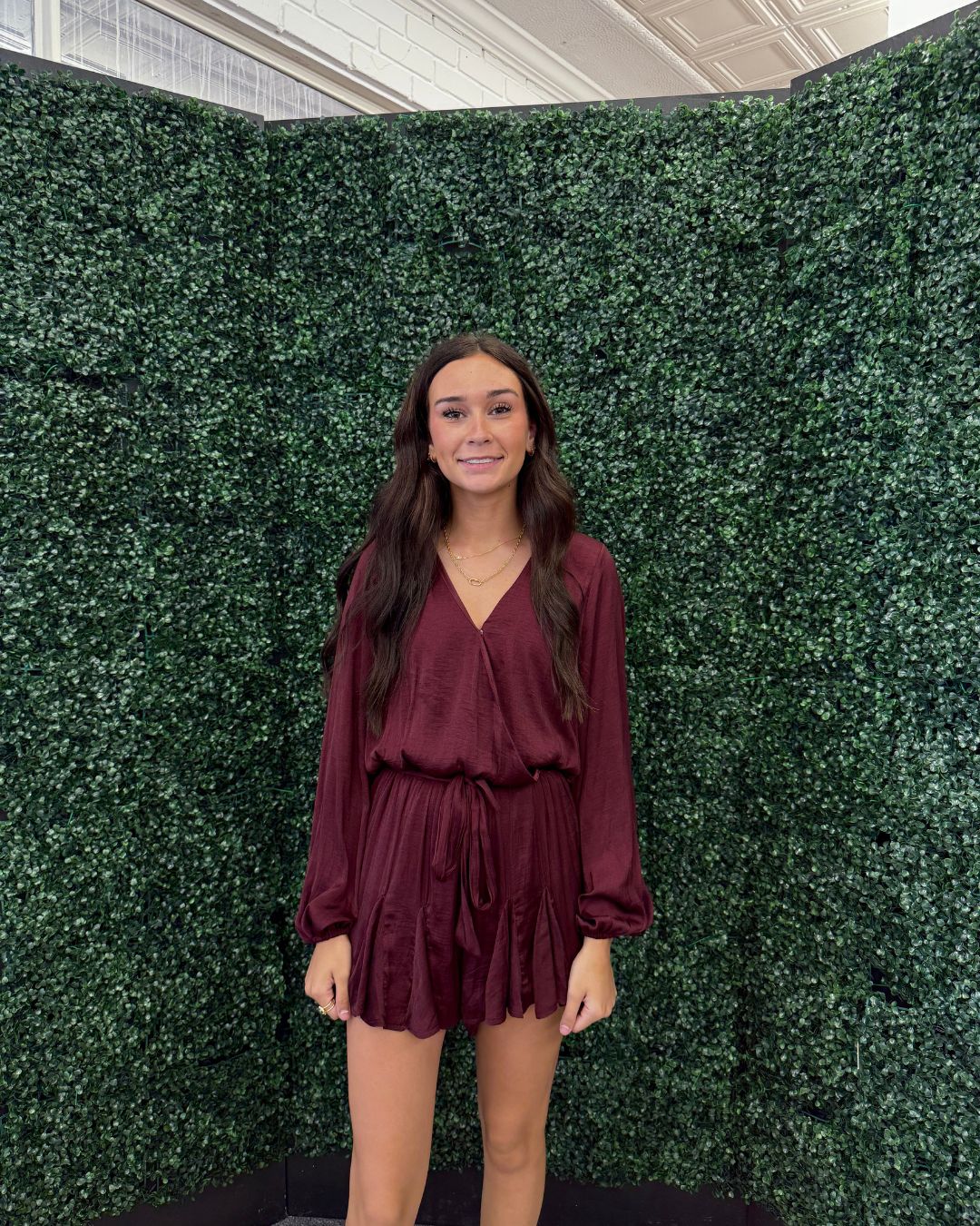 She + Sky Satin Romper