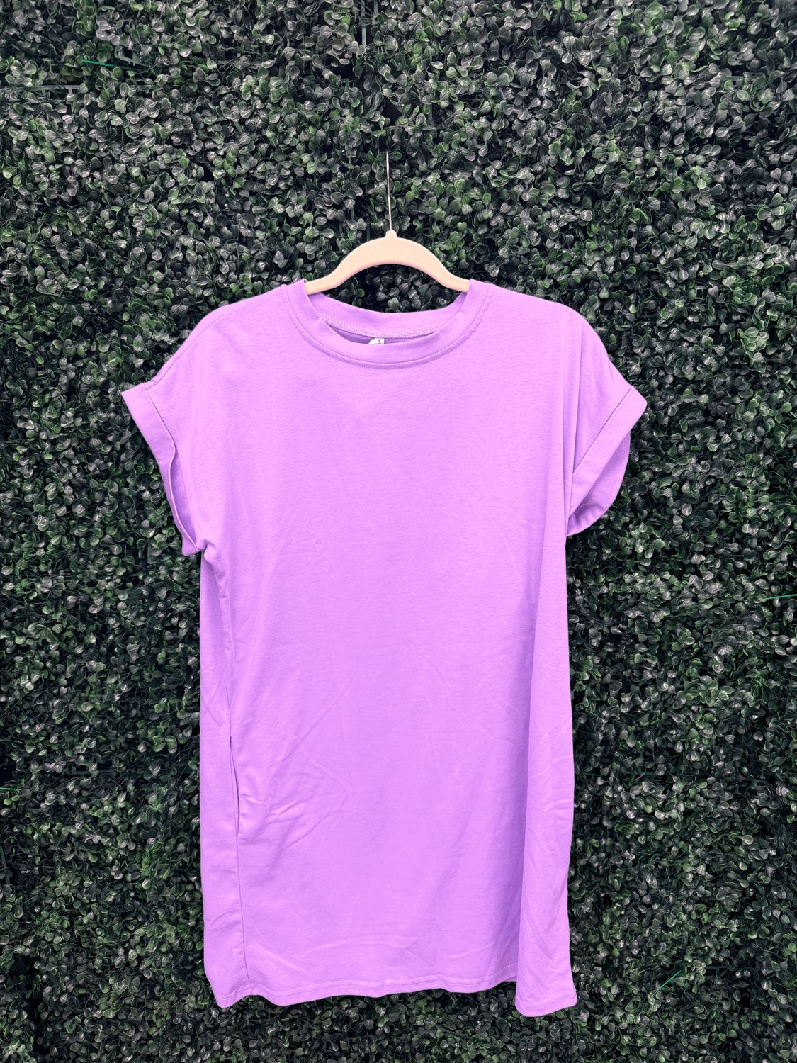 T Shirt Dress Folded Sleeve