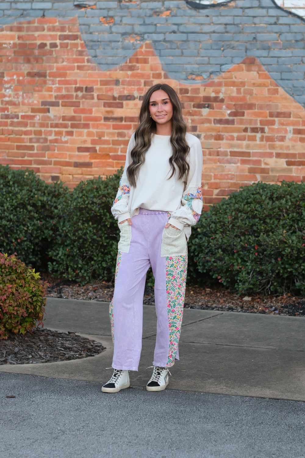 J Her Lavender Floral Pants