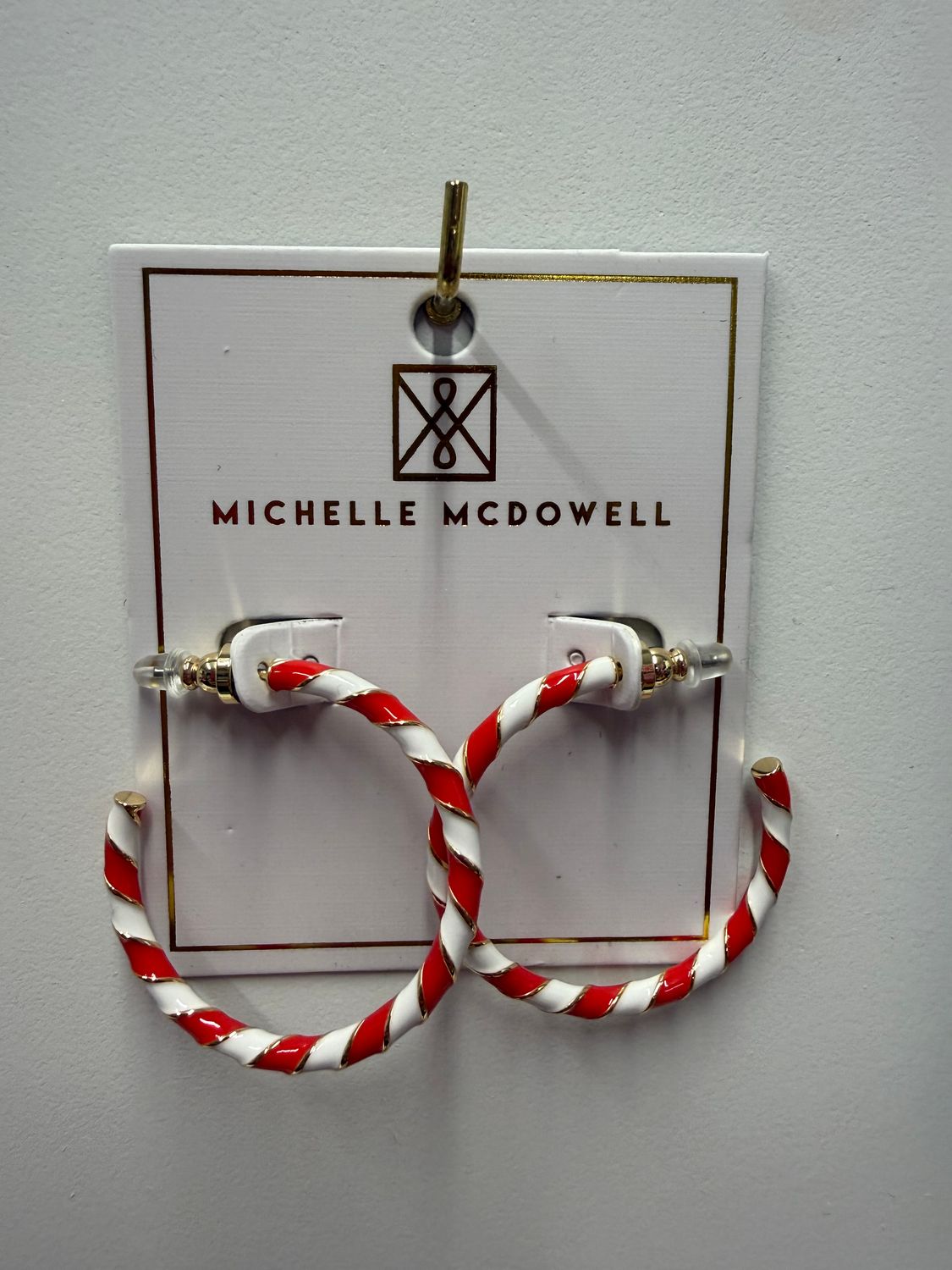 Michelle McDowell Gina Candy Cane Hoop Earrings