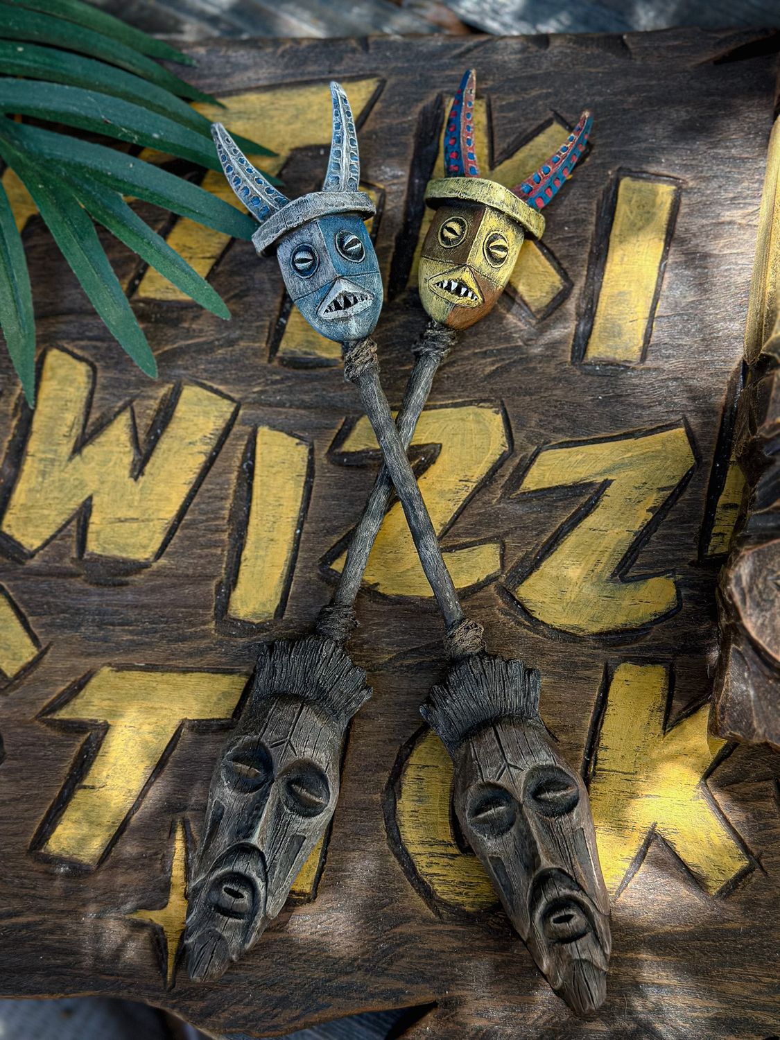 Adventureland Mask Swizzle Stick