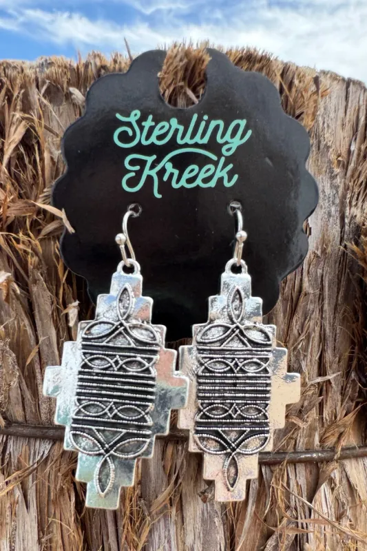 Stitched in Aztec Earrings