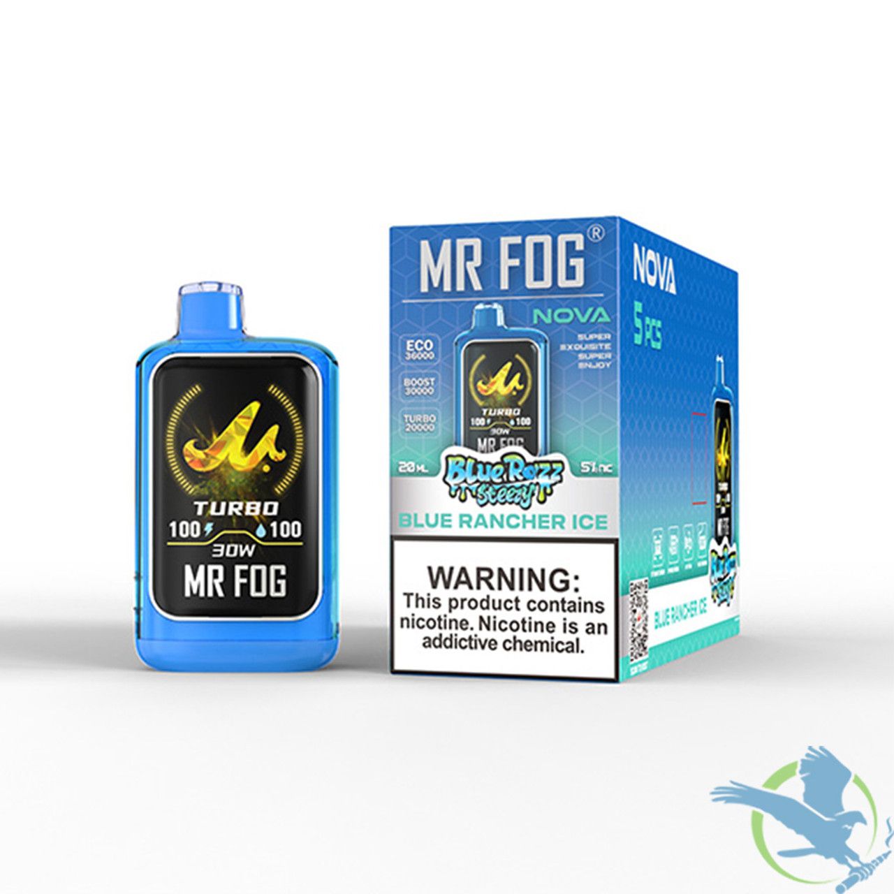 Mr. Fog Nova blue razz Steezy, Flavor: Blue Rancher Ice