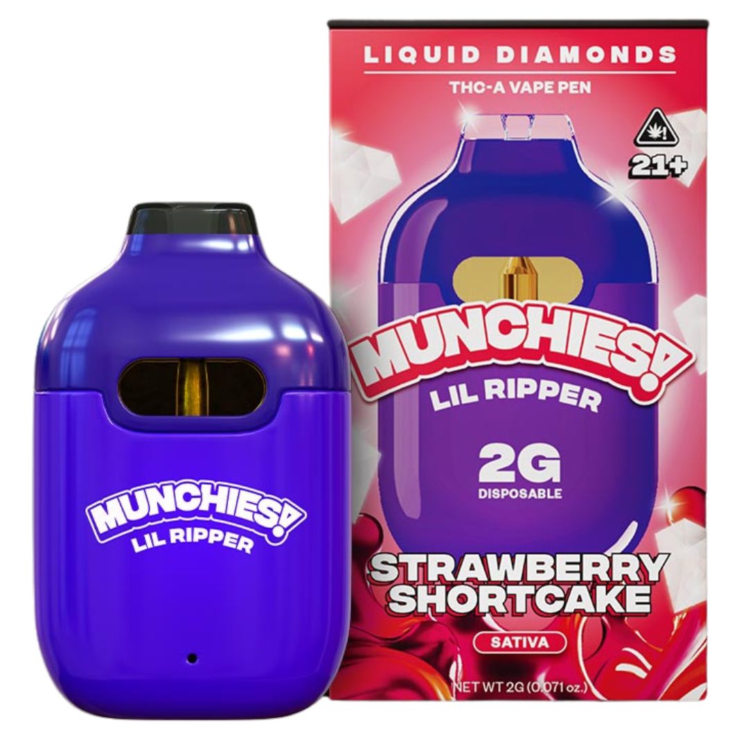 Munchies Lil Ripper 2g Thca Dispo, Flavor: Strawberry ShortCake