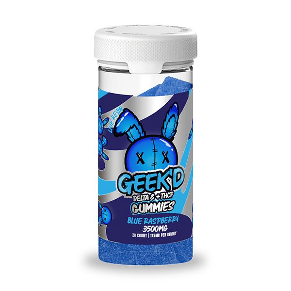 Geek&#39;d Gummies D8+THCP, Flavor: Blue Raspberry