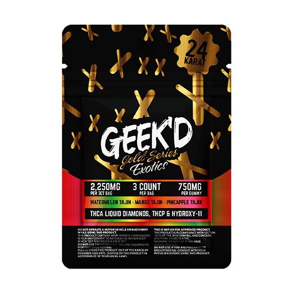 Geek&#39;d assorted gummies - 750mg/Per