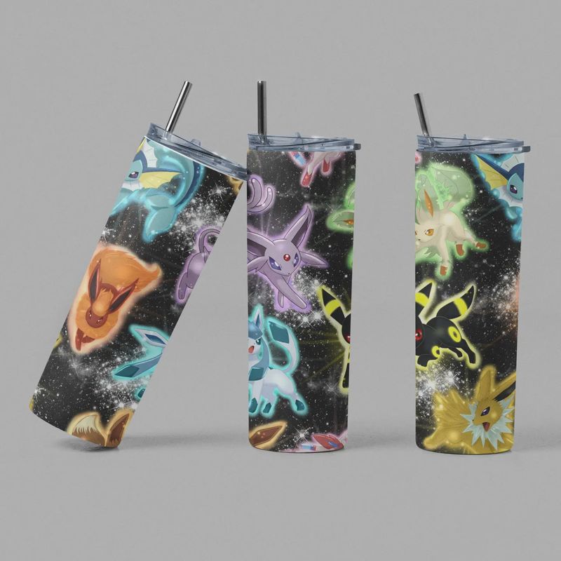 Tumbler - Neon Eeveelutions Poke